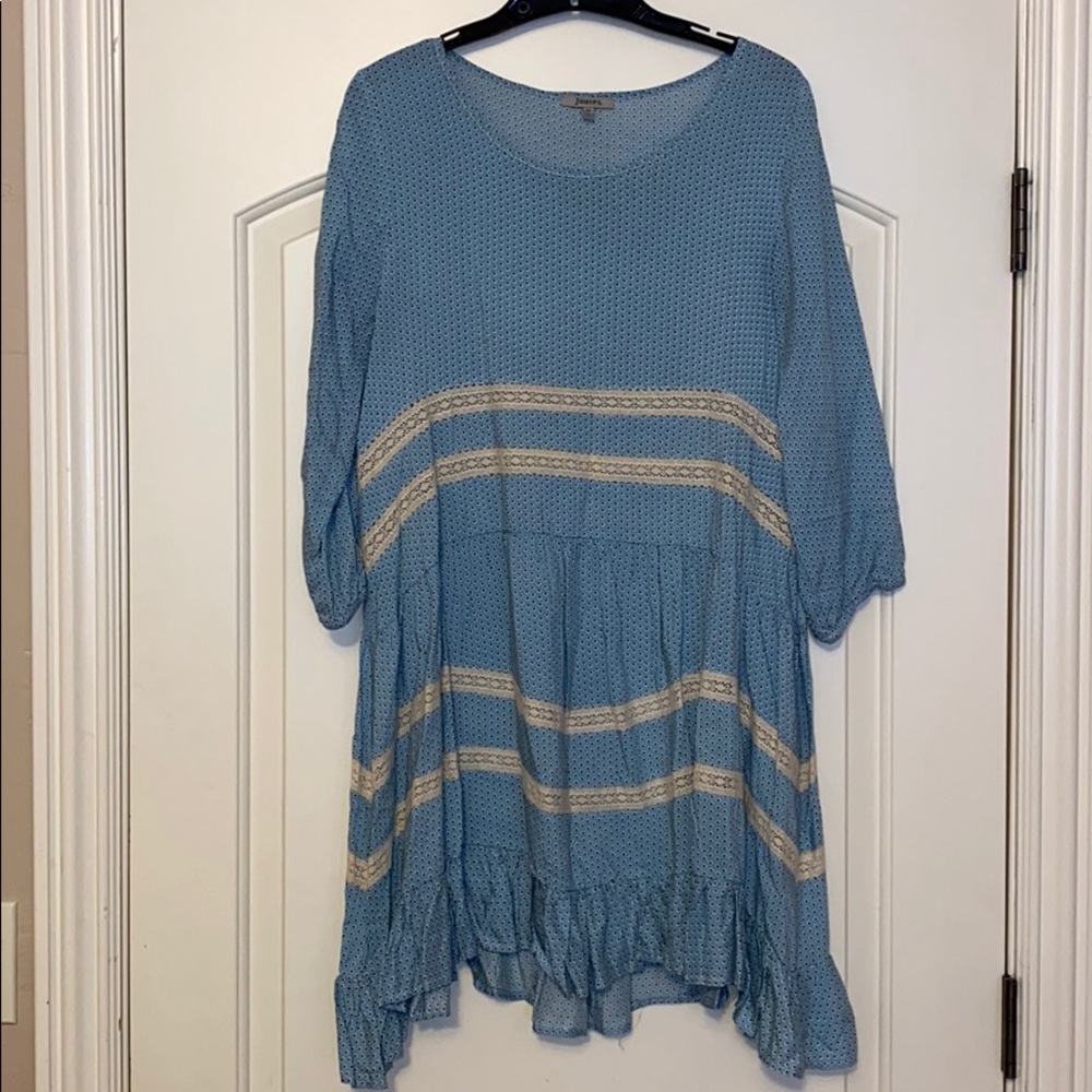 Jodifl Printed Tunic with Ruffle at the bottom